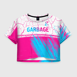 Женский топ Garbage neon gradient style: символ сверху