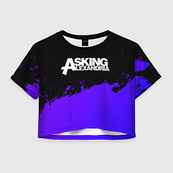 Женский топ Asking Alexandria purple grunge