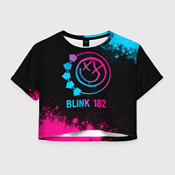 Женский топ Blink 182 - neon gradient