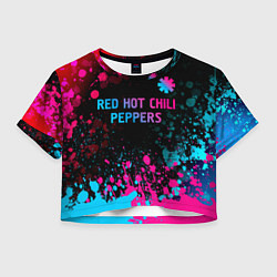Женский топ Red Hot Chili Peppers - neon gradient: символ свер