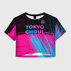 Женский топ Tokyo Ghoul - neon gradient: символ сверху
