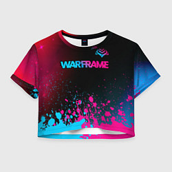Женский топ Warframe - neon gradient: символ сверху