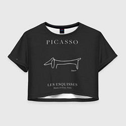 Женский топ Собака на черном - Пабло Пикассо