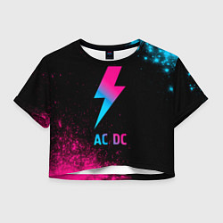 Женский топ AC DC - neon gradient