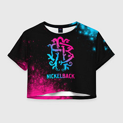 Женский топ Nickelback - neon gradient