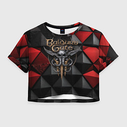 Женский топ Baldurs Gate 3 logo red black