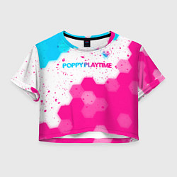 Женский топ Poppy Playtime neon gradient style: символ сверху