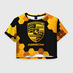 Женский топ Porsche - gold gradient