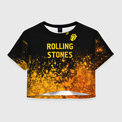 Женский топ Rolling Stones - gold gradient: символ сверху