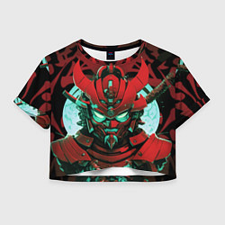 Женский топ Красный робот самурай