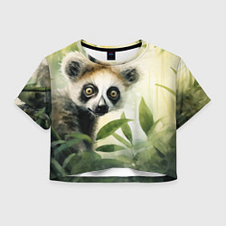 Женский топ Лемур акварель