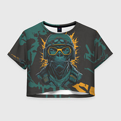 Женский топ Горилла в желтых очках