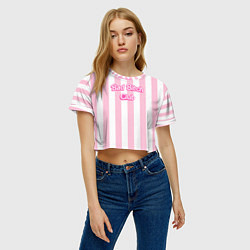 Футболка 3D укороченная женская Bad Bitch Club - barbie style, цвет: 3D-принт — фото 2