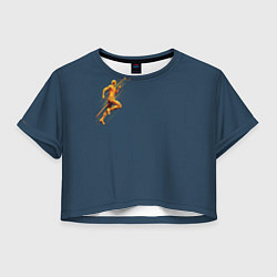 Женский топ Золотой бегущий человек