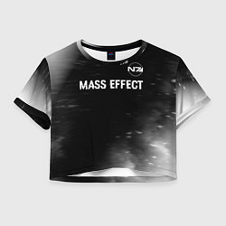 Женский топ Mass Effect glitch на темном фоне: символ сверху
