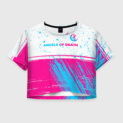 Женский топ Angels of Death neon gradient style: символ сверху