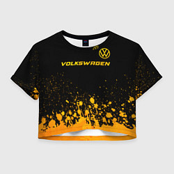Женский топ Volkswagen - gold gradient: символ сверху