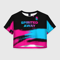 Женский топ Spirited Away - neon gradient: символ сверху