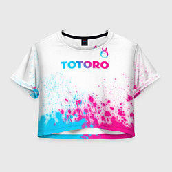 Женский топ Totoro neon gradient style: символ сверху