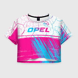 Женский топ Opel neon gradient style: символ сверху