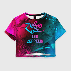 Женский топ Led Zeppelin - neon gradient