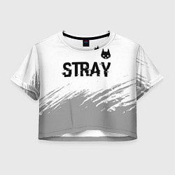 Женский топ Stray glitch на светлом фоне посередине