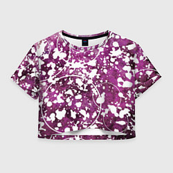 Женский топ Абстракция - круги на пурпурном