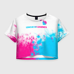 Женский топ League of Legends neon gradient style посередине