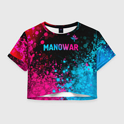 Женский топ Manowar - neon gradient посередине