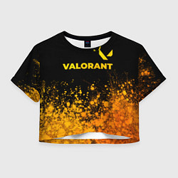 Женский топ Valorant - gold gradient посередине