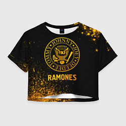 Женский топ Ramones - gold gradient