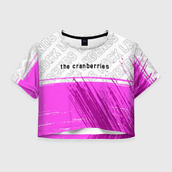 Футболка 3D укороченная женская The Cranberries rock legends посередине, цвет: 3D-принт