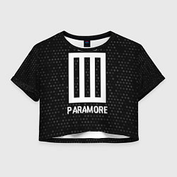 Женский топ Paramore glitch на темном фоне