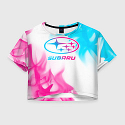 Женский топ Subaru neon gradient style