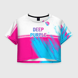 Женский топ Deep Purple neon gradient style посередине