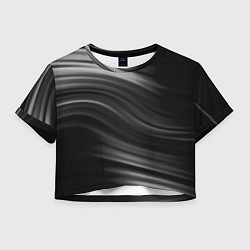 Женский топ Черно белый волнистый абстрактный узор