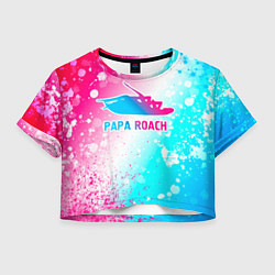 Женский топ Papa Roach neon gradient style