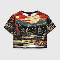 Женский топ Зимнее настроение новогодний рисунок