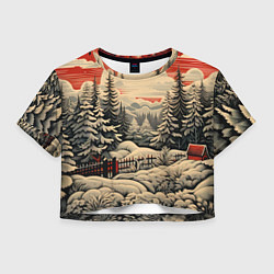 Женский топ Блеск снежинок новогодний стиль