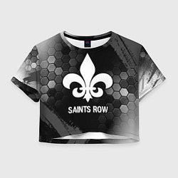 Женский топ Saints Row glitch на темном фоне