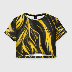 Женский топ Жёлтая и чёрная краска