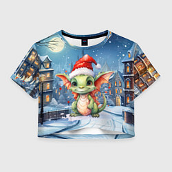 Женский топ Дракон зимний праздник