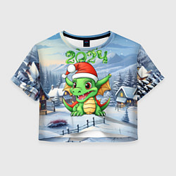 Женский топ Милый зеленый дракончик 2024