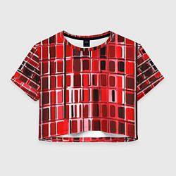 Женский топ Красные прямоугольники