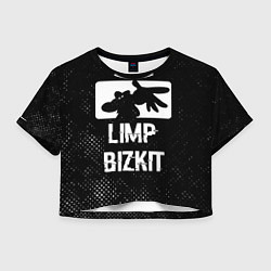 Женский топ Limp Bizkit glitch на темном фоне