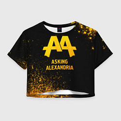 Женский топ Asking Alexandria - gold gradient