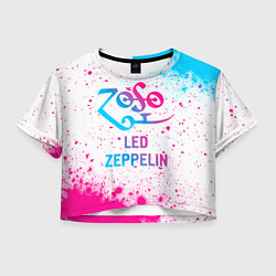 Женский топ Led Zeppelin neon gradient style