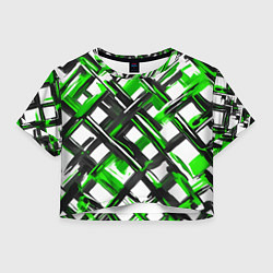 Женский топ Зелёные и чёрные мазки