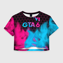 Женский топ GTA 6 - neon gradient посередине