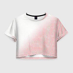 Женский топ Красно-белый соты